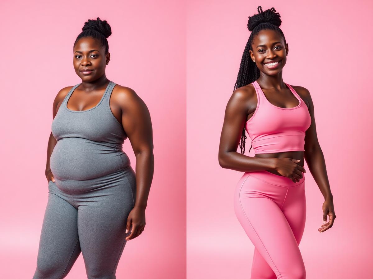 Jasmine R. before and after transformation
